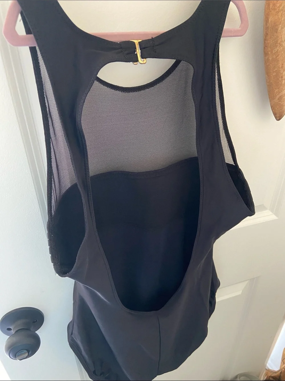 Anne Cole Black One-Piece Swim Suit with Mesh Back